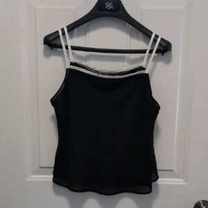 Chic Black and White Camisole Top